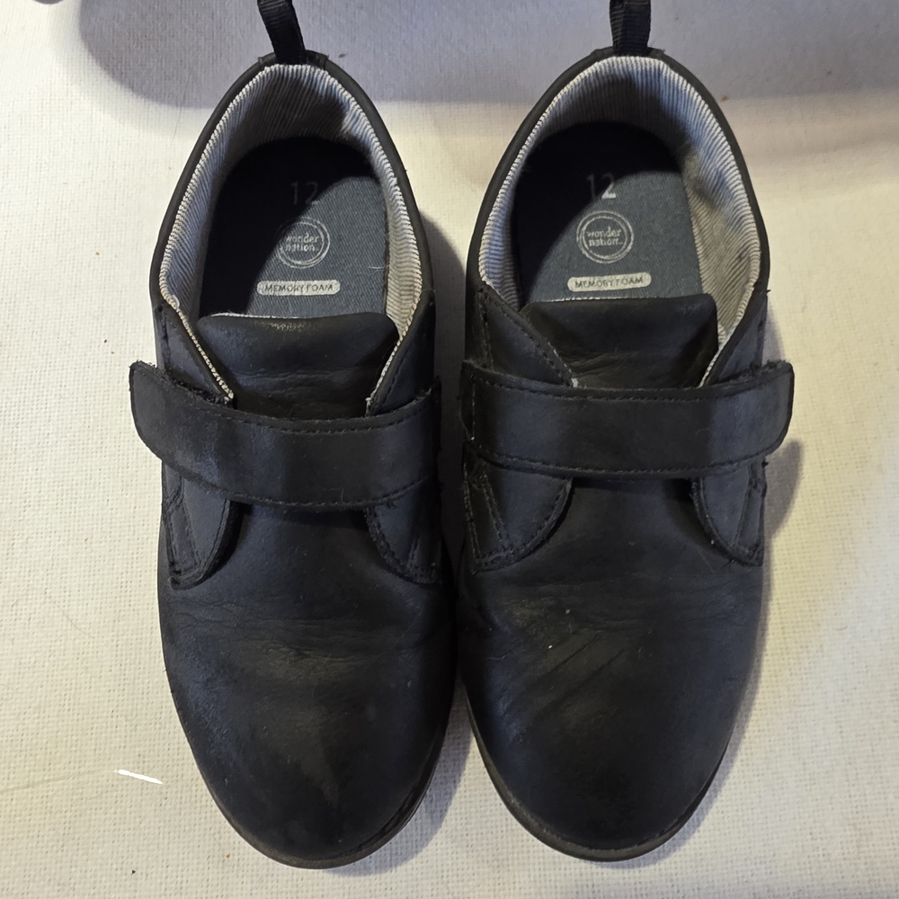 Wonder Nation Black Kids Dress Shoes